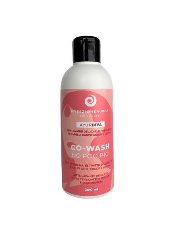 COWASH no poo Bio pour lavages fréquents ou cheveux abîmés et secs AYURDIVA-200 ml