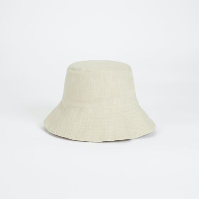 Cappello a secchiello Alba | Lino di sabbia