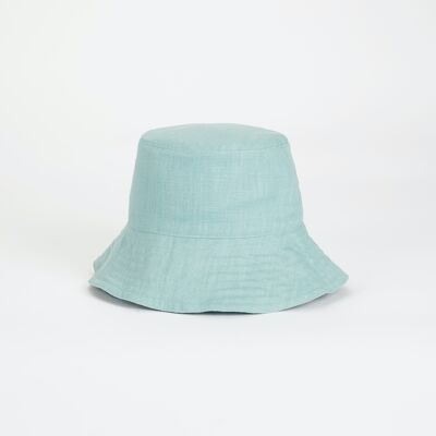Alba Bucket Hat | Light Blue Linen