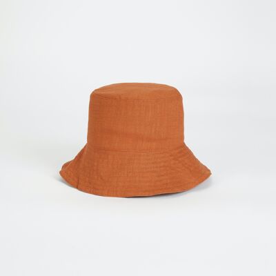 Sombrero de pescador Alba | Lino Terracota