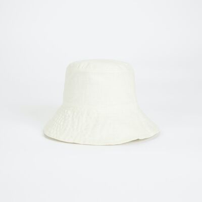 Sombrero de pescador Alba | Lino Blanco