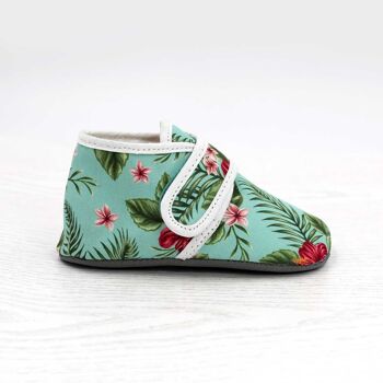 Chaussures enfant POLOLO | Pantoufles pieds nus | Fleurs de coton douillettes (végétaliennes) 3