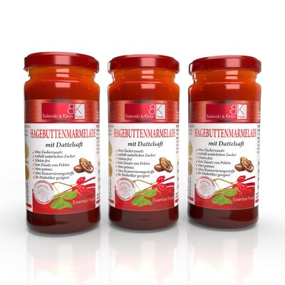 Hagebuttenmarmelade mit zuckerfreiem Dattelsaft 3 x 290g