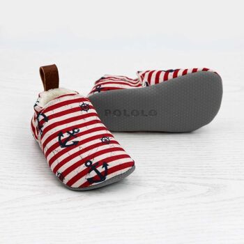 Chaussures enfant POLOLO | Pantoufles pieds nus | Ancre textile Seaqual (végétalienne) 3