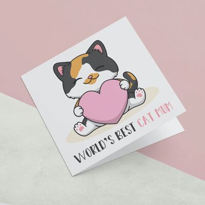 Greeting Card Worlds Best Cat Mum