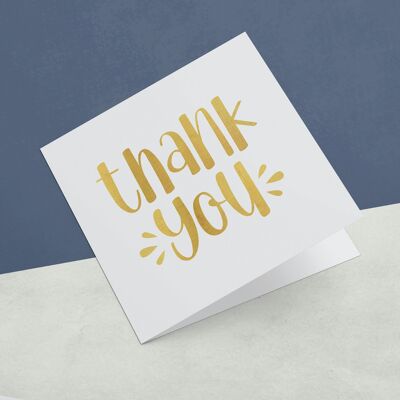 Greeting Card Thank You Gold Foil