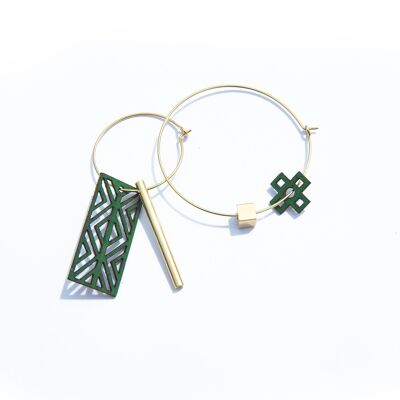 Palma mint hoop earrings