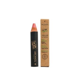 Crayon lèvres & joues lab vegetal 001 rose litchi 1