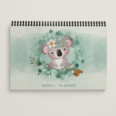 Agenda de bureau hebdomadaire A4 Koala Blush