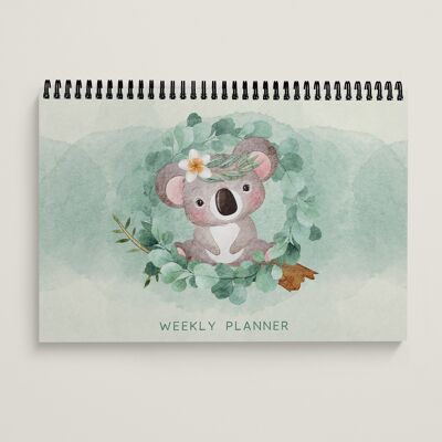 Agenda de escritorio semanal A4 Koala Blush