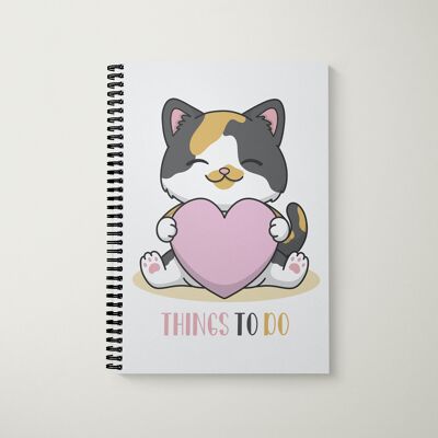 Libro de lista de tareas A5 Cat Love