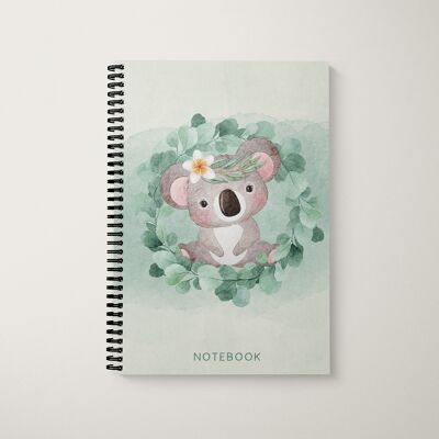 Liniertes Notizbuch A5 Koala Blush