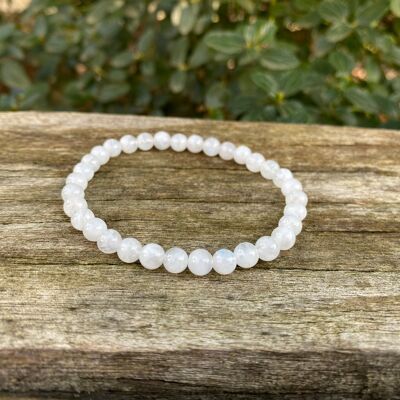 Natural moonstone lithotherapy elastic bracelet