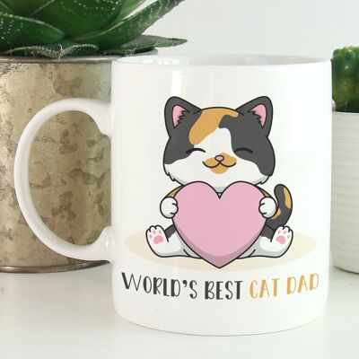 Taza de cerámica Worlds Best Cat Dad