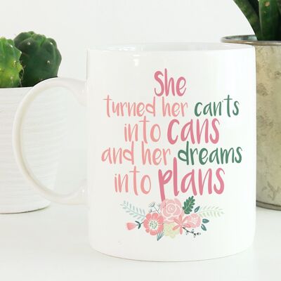 Taza de cerámica Sus sueños en planes