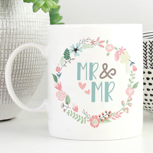 Ceramic Mug Mr & Mr Wreath