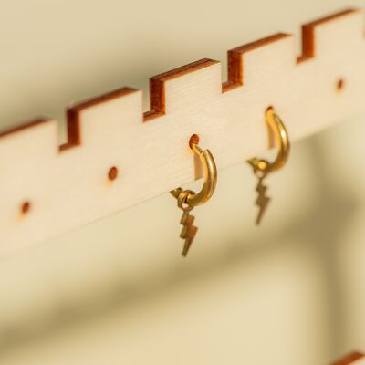 Lightning bolt hoop earrings