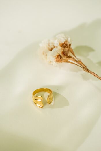 Bague fleur de ginkgo 1