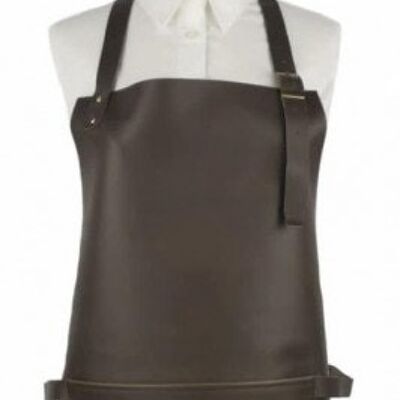 Leather BBQ Apron Thicker Leather 85x65cm Marroon