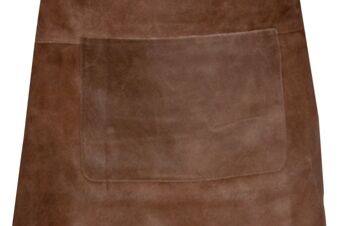 Tablier de barbecue en cuir Cuir plus épais 85x65cm Marron 2