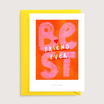 Best friend ever mini art print | Illustration art card