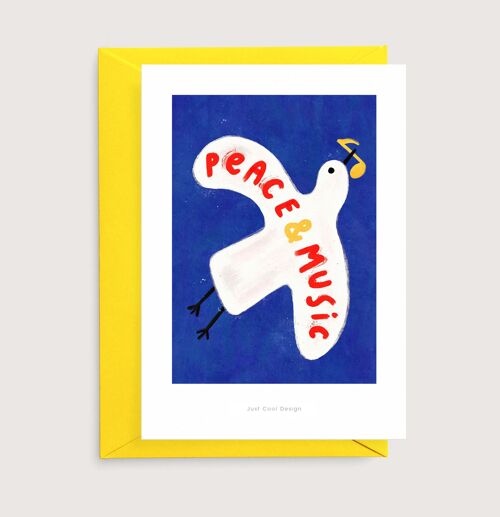 Peace & Music mini art print | Illustration art card