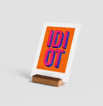 Idiot (orange) mini-impression d'art | Carte d'art d'illustration 2