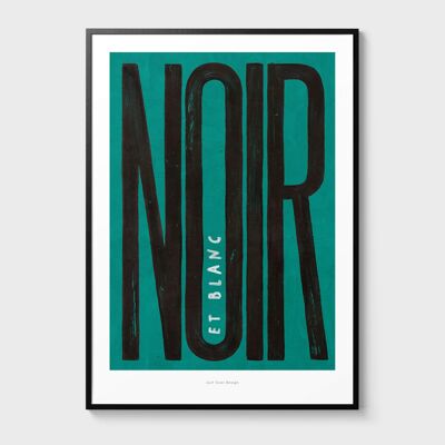 A3 Negro (verde) | Impresión de arte de ilustración.