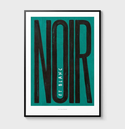 A4 Noir (green) | Illustration art print