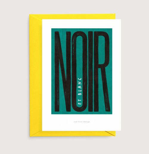 Noir (green) mini art print | Illustration art card