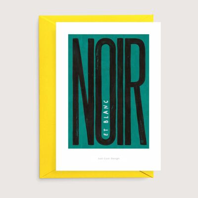 Mini stampa d'arte Noir (verde) | Scheda di arte dell'illustrazione