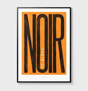 A4 Noir (jaune) | Impression d'art d'illustration 1