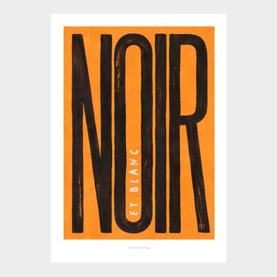 A5 Noir (amarillo) | Impresión de arte de ilustración