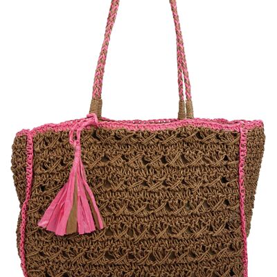 Borsa a tracolla in carta S0135 Fucsia