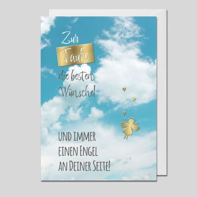 Baptism Card - Always an angel by your side