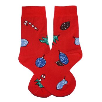 Chaussettes Femme >>Ornements Sapin<< 6