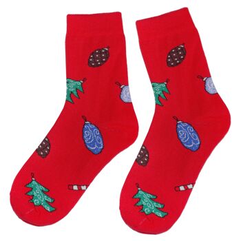 Chaussettes Femme >>Ornements Sapin<< 7