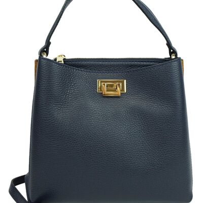 Leather handbag Baia D4300bico Navy