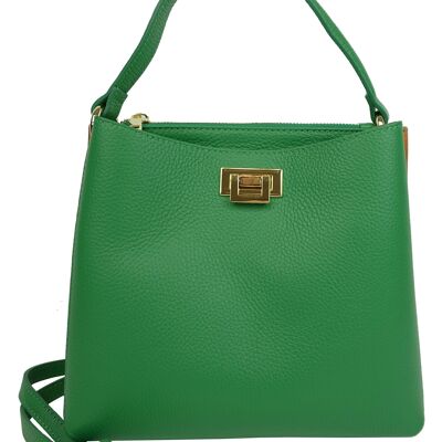 Leather handbag Baia D4300bico Green