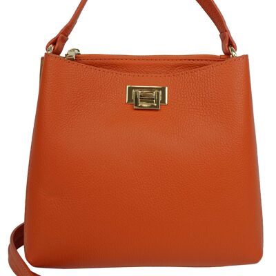 Leather handbag Baia D4300bico Orange
