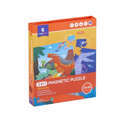 Puzzle magnético 2 en 1- Dinosaurios