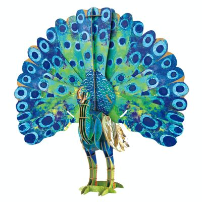 Puzzle Eco 3D- Pavo real (Deluxe)