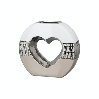 Ceramic heart-shaped vase "Pico" VE 2