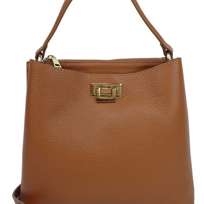 Leather handbag Baia D4300bico Camel