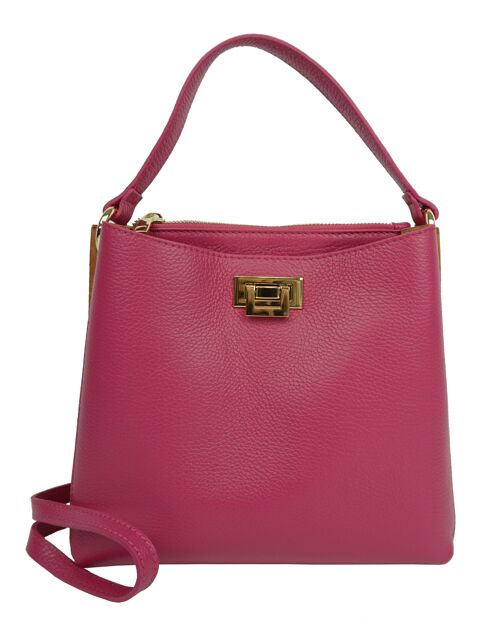 Sac à main en cuir Baia D4300bico Fuchsia