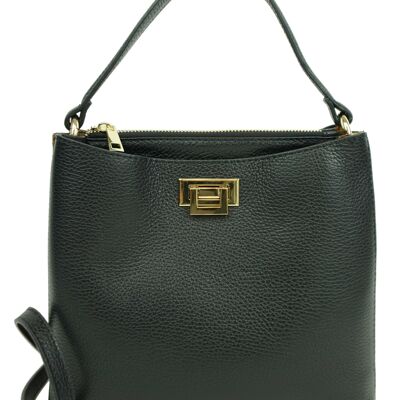 Baia D4300bico Leather Handbag Black