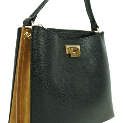 Sac à main en cuir Baia D4300bico Noir