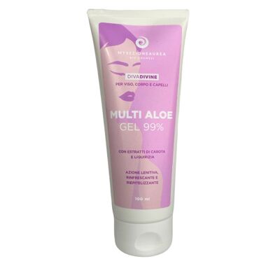 Gel Multi Aloe 99% para rostro, cuerpo y cabello DIVA DIVINE -100 ml