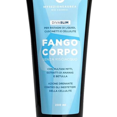 Fango corpo senza risciacquo per ristagni di liquidi, cuscinetti e cellulite DIVA SLIM-200 ml