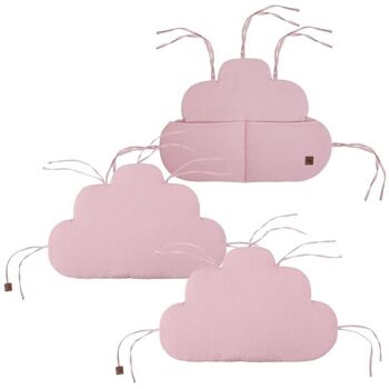 Organisateur + 2 protecteurs pour le lit bébé CLOUD BLUSH 1